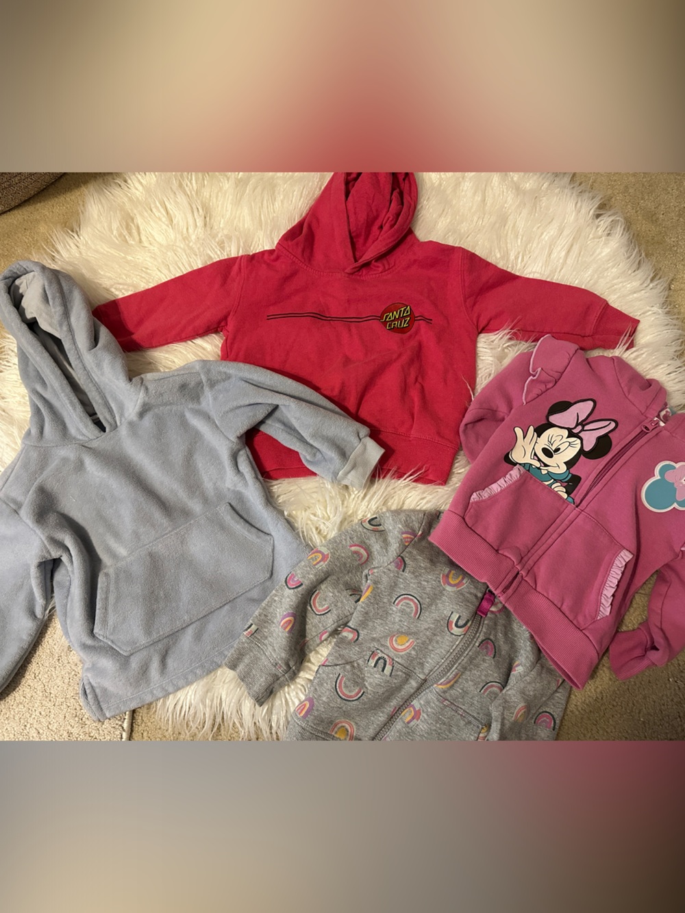 2T sweatshirt bundle: Santa Cruz Skateboards Pink, Gap, Cat&Jack, & Disney